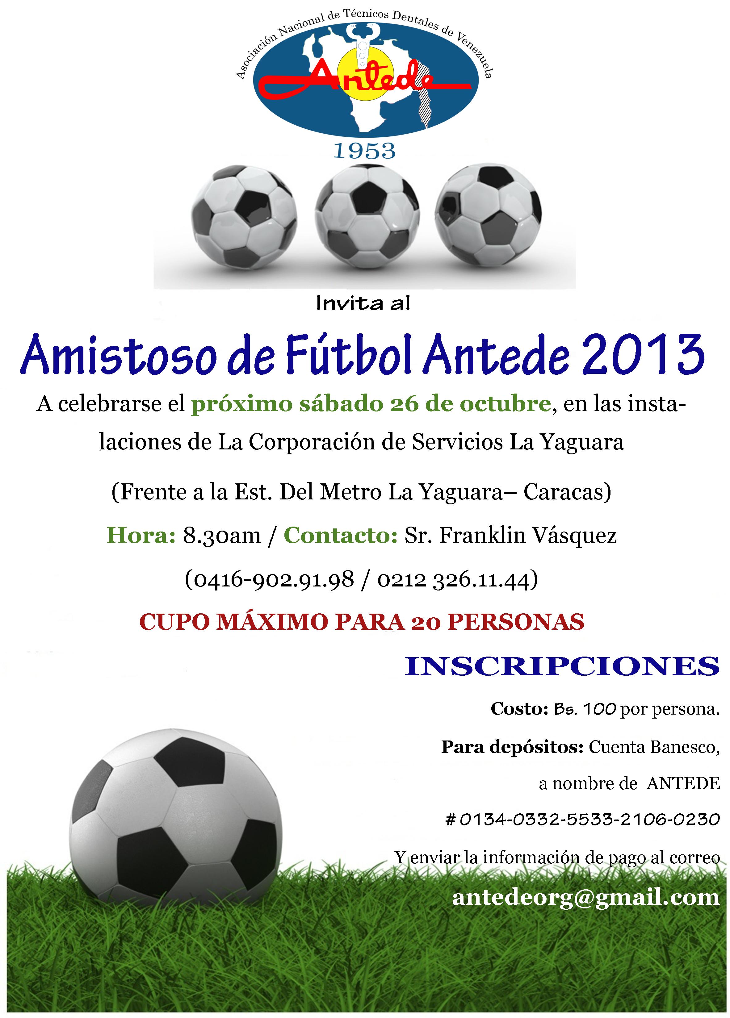 Amistoso de Fútbol Antede 2013