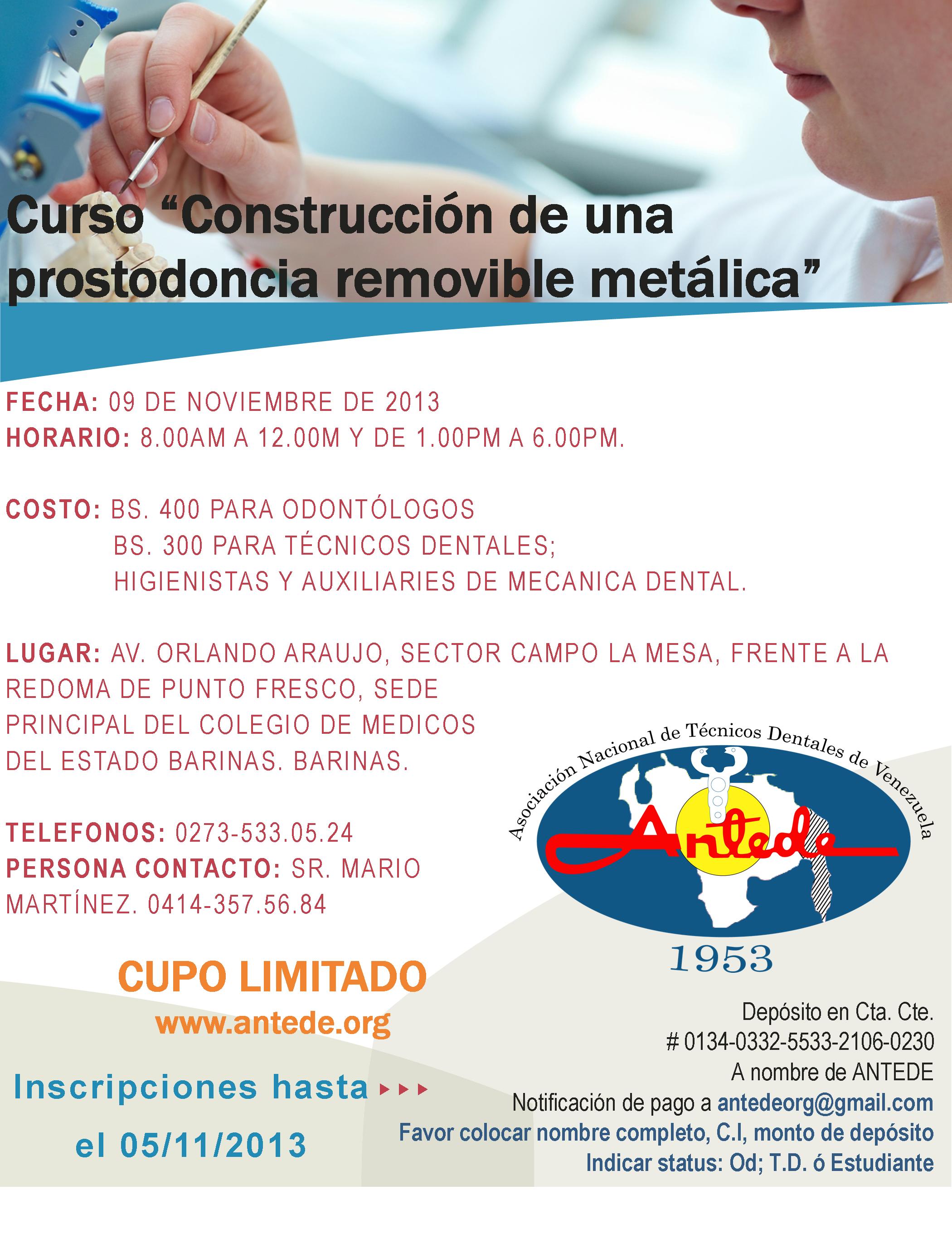 Curso Construcción de una Prostodoncia Removible Metálica 