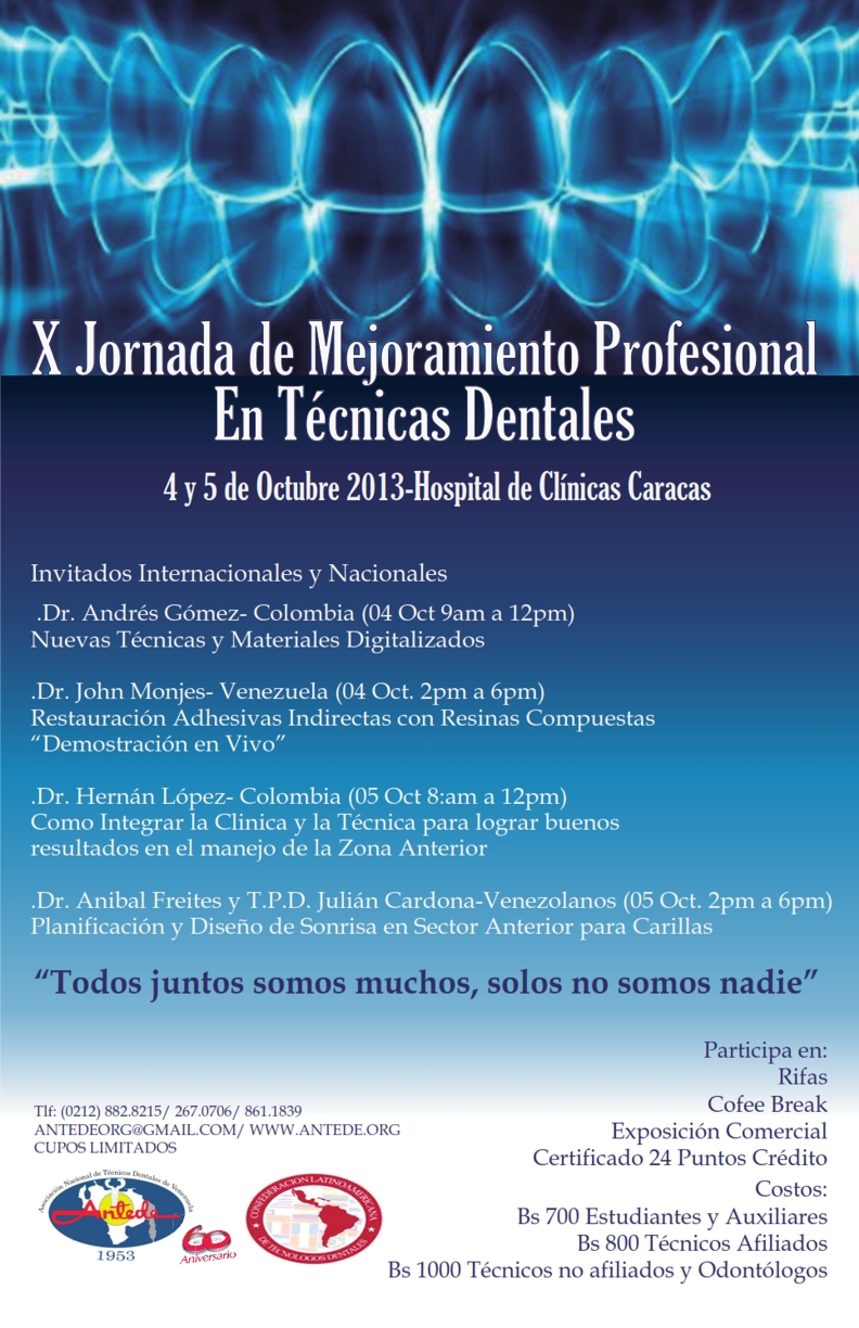 X Jornada de Mejoramiento Profesional en Técnicas Dentales 